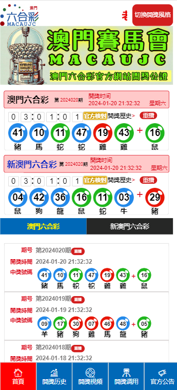 澳门六开奖号码记录解析探索